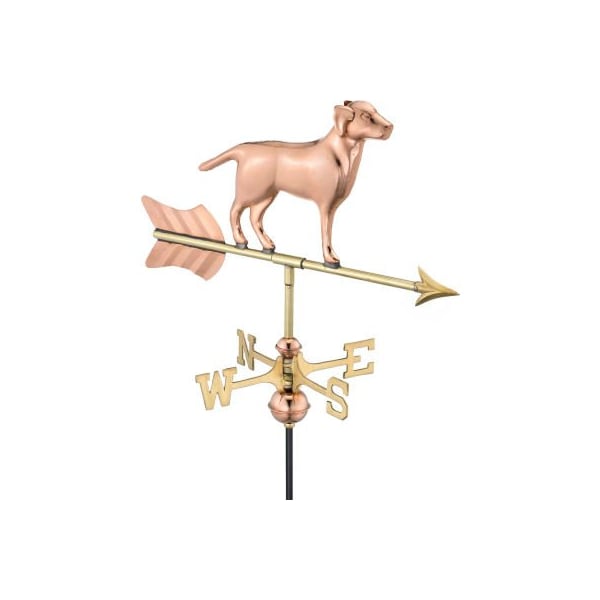 Good Directions Good Directions Labrador Retriever Garden Weathervane, Polished Copper w/Garden Pole 810PG - main